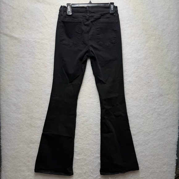 FRAME Le High Flare Jeans High-Rise Black Denim Flared Leg Women's Size 29 (8) - Picture 5 of 9